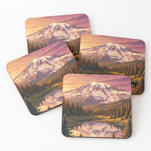 Item preview, Mount Rainier National Park USA Travel Vintage designed and sold by RareDeerArt.