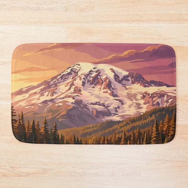Item preview, Mount Rainier National Park USA Travel Vintage designed and sold by RareDeerArt.