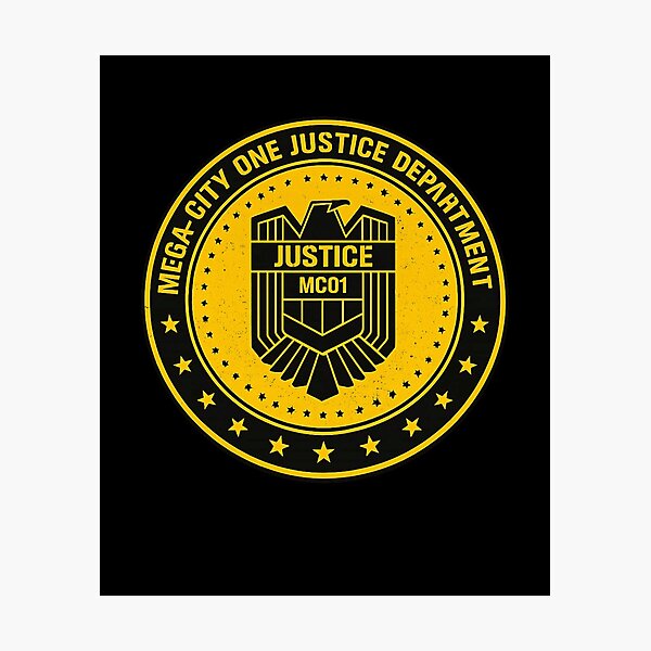 Item preview, Mega City One Justice Department Futuristic Emblem designed and sold by Ekonolotie.