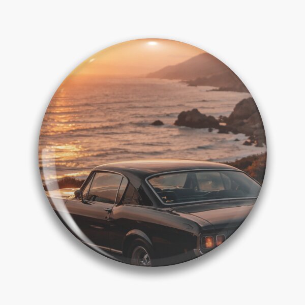 Item preview, Classic muscle car vintage car by the sea at sunset designed and sold by Mauswohn.