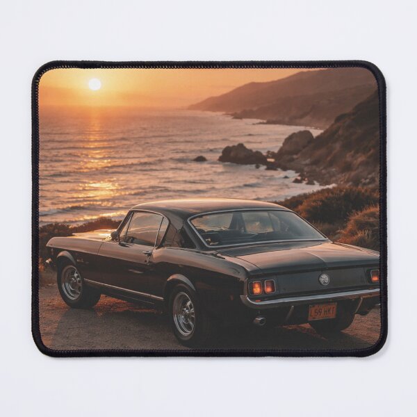 Item preview, Classic muscle car vintage car by the sea at sunset designed and sold by Mauswohn.