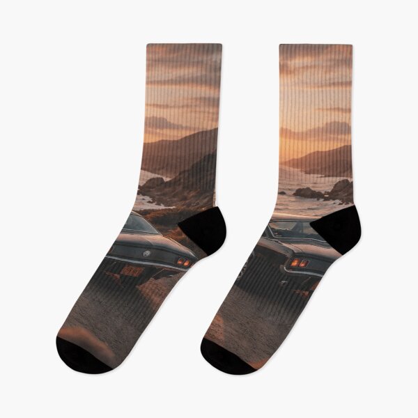Item preview, Classic muscle car vintage car by the sea at sunset designed and sold by Mauswohn.
