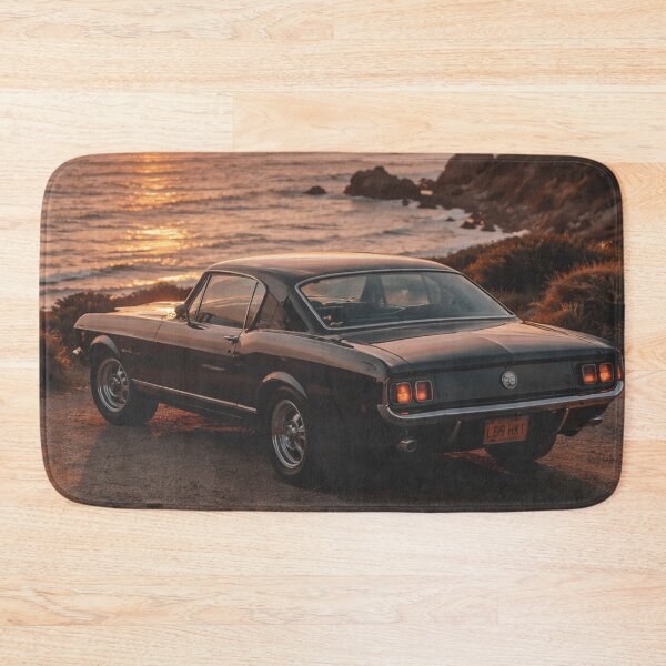 Item preview, Classic muscle car vintage car by the sea at sunset designed and sold by Mauswohn.