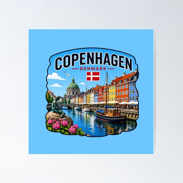 Item preview, Copenhagen, Denmark - Nyhavn Waterfront designed and sold by Myra365Art.