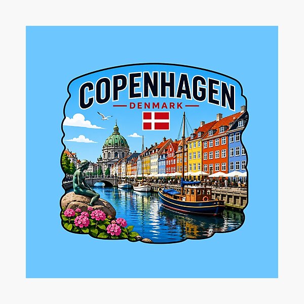 Item preview, Copenhagen, Denmark - Nyhavn Waterfront designed and sold by Myra365Art.