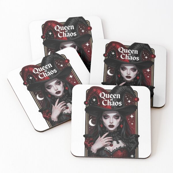 Item preview, Queen of Chaos – Dark Feminine Jester Witchcore Art designed and sold by AeraArts.