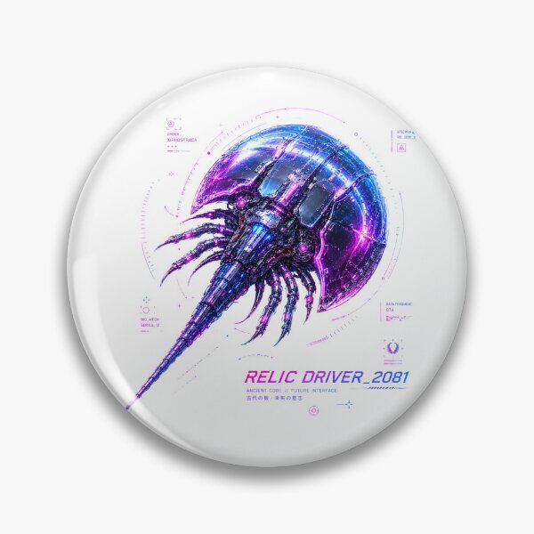 Item preview, Relic Driver 2081 Cyber Horseshoe Crab – Ancient Code Future Interface Design designed and sold by FusiTink.
