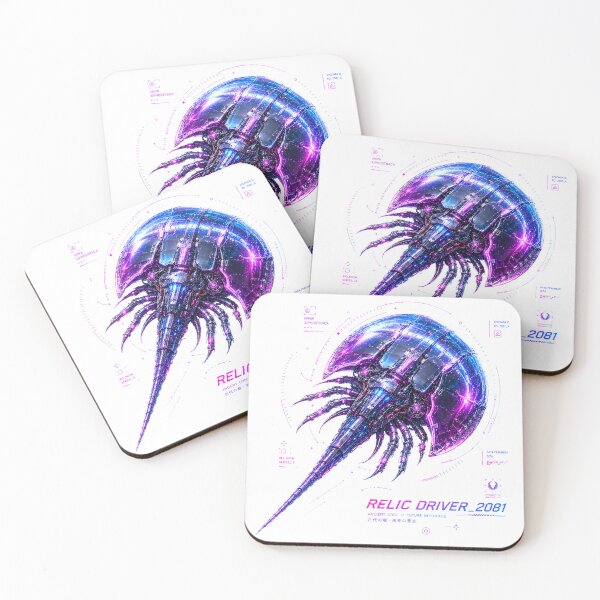 Item preview, Relic Driver 2081 Cyber Horseshoe Crab – Ancient Code Future Interface Design designed and sold by FusiTink.