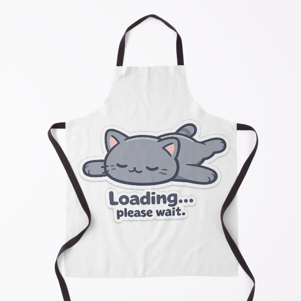 Item preview, Loading Please Wait Cat Sticker | Sleepy Flop Cat Kawaii Decal designed and sold by CozyNekoClub.