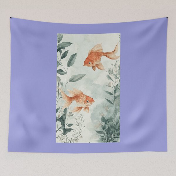 Item preview, Botanical Goldfish Water Art Nature Fish  designed and sold by LizzelFanArt.