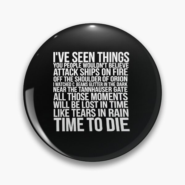 Item preview, Tears In Rain Classic Sci Fi Typography Design designed and sold by Ekonolotie.
