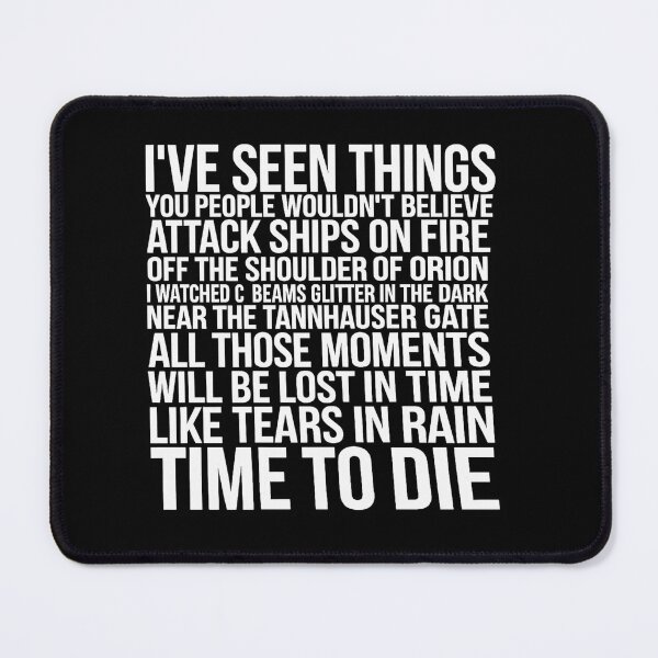Item preview, Tears In Rain Classic Sci Fi Typography Design designed and sold by Ekonolotie.