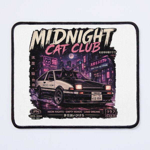 Item preview, Midnight Cat Club – Neon Drift designed and sold by AndrewYoko.