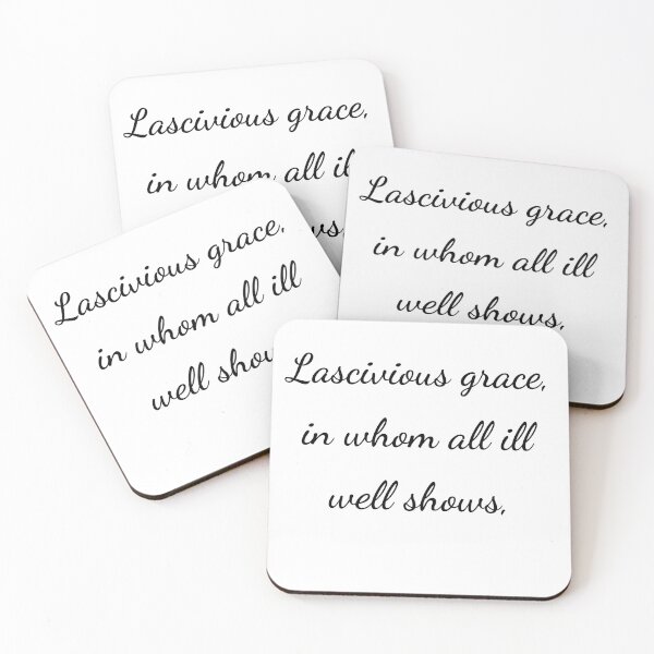 Item preview, "Lascivious grace, in whom all ill well shows," - handwriting black designed and sold by ariksworld.