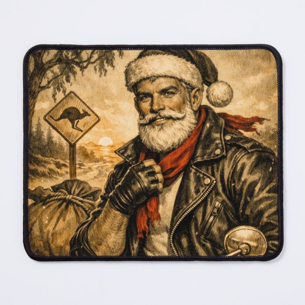 Item preview, Gay Leather Christmas In July Australia Santa’s Outback Rest Stop Daddy designed and sold by ItsAKinkThing.
