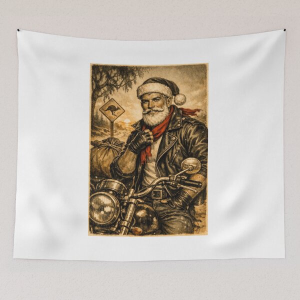 Item preview, Gay Leather Christmas In July Australia Santa’s Outback Rest Stop Daddy designed and sold by ItsAKinkThing.