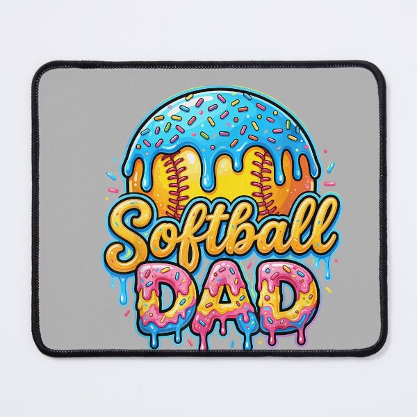 Item preview, Retro Ice Cream Drip Softball Dad Game Day Dad Father's Day designed and sold by GreggRoss.