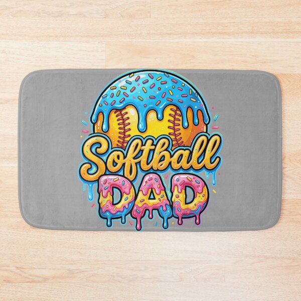 Item preview, Retro Ice Cream Drip Softball Dad Game Day Dad Father's Day designed and sold by GreggRoss.
