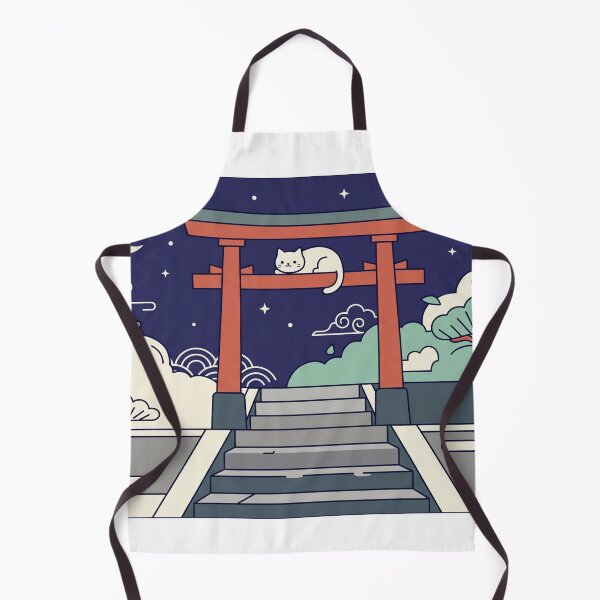 Item preview, Sleeping cat on Japanese torii gate designed and sold by Shirt-Otakus.