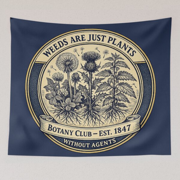 Item preview, Weeds Are Just Plants Without Agents Botany Club designed and sold by CalmCapy Co.
