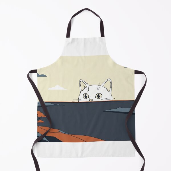 Item preview, Spying cat over Japanese landscape designed and sold by Shirt-Otakus.