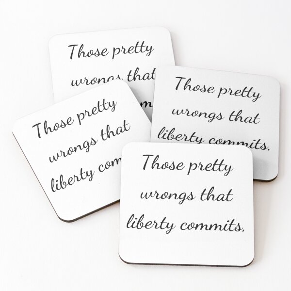 Item preview, "Those petty wrongs that liberty commits," - handwriting black designed and sold by ariksworld.