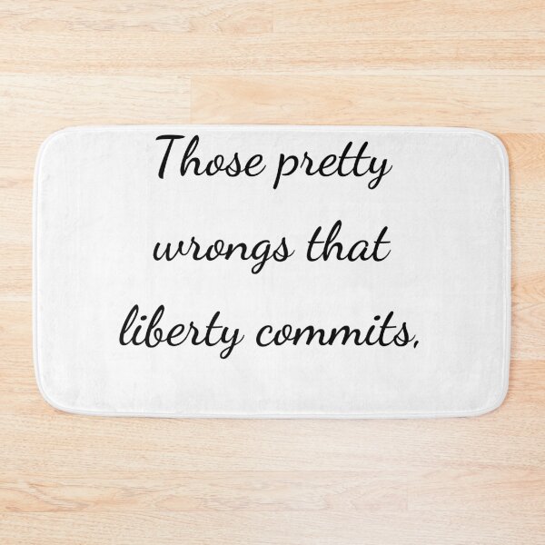 Item preview, "Those petty wrongs that liberty commits," - handwriting black designed and sold by ariksworld.
