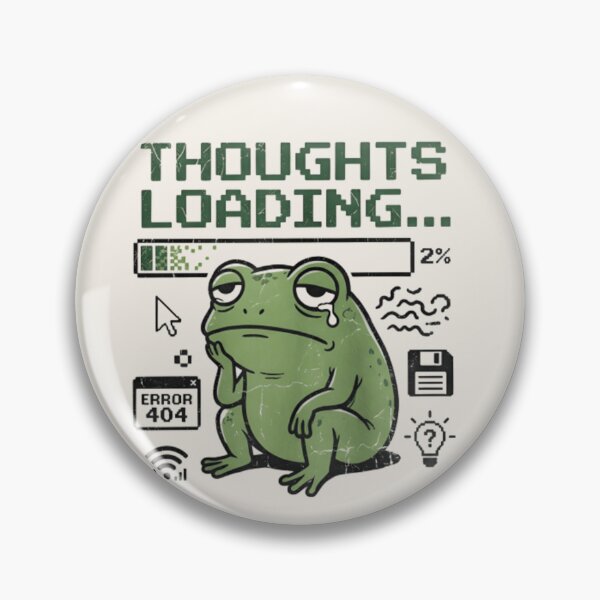 Item preview, Thoughts Loading Frog Shirt – Funny Overthinking Frog Meme Introvert T-shirt designed and sold by ZyxDes.