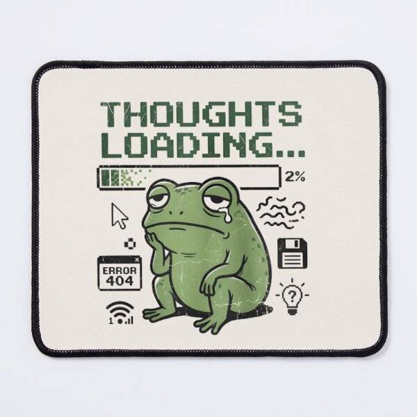 Item preview, Thoughts Loading Frog Shirt – Funny Overthinking Frog Meme Introvert T-shirt designed and sold by ZyxDes.