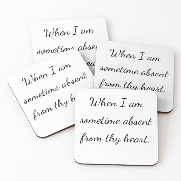 Item preview, "When I am sometime absent from thy heart," - handwriting black designed and sold by ariksworld.