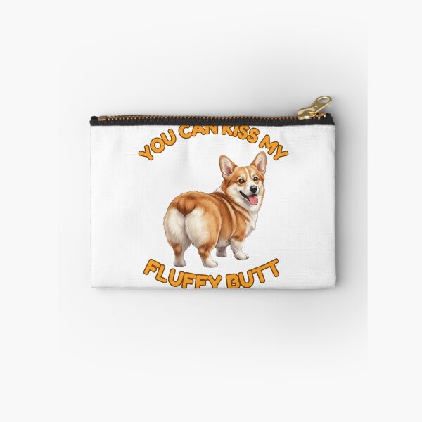 Item preview, You Can Kiss My Fluffy Butt – Funny Golden Corgi Meme designed and sold by DailyStruggleCo.