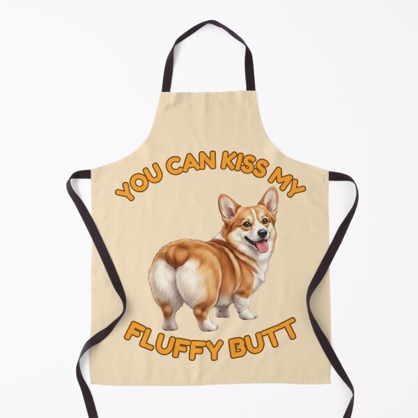 Item preview, You Can Kiss My Fluffy Butt – Funny Golden Corgi Meme designed and sold by DailyStruggleCo.