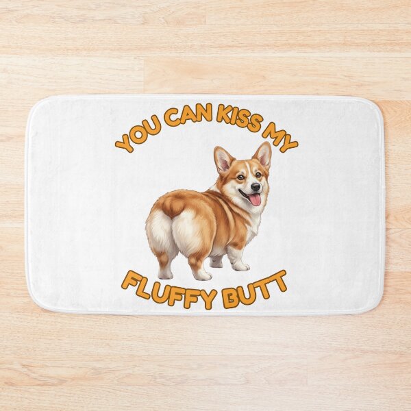 Item preview, You Can Kiss My Fluffy Butt – Funny Golden Corgi Meme designed and sold by DailyStruggleCo.