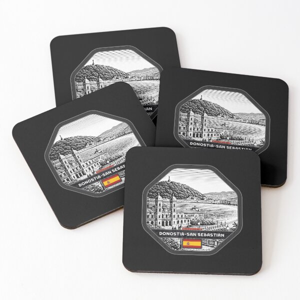 Item preview, Donostia-San Sebastian Spain Linocut Style  designed and sold by Thistle-TShop.