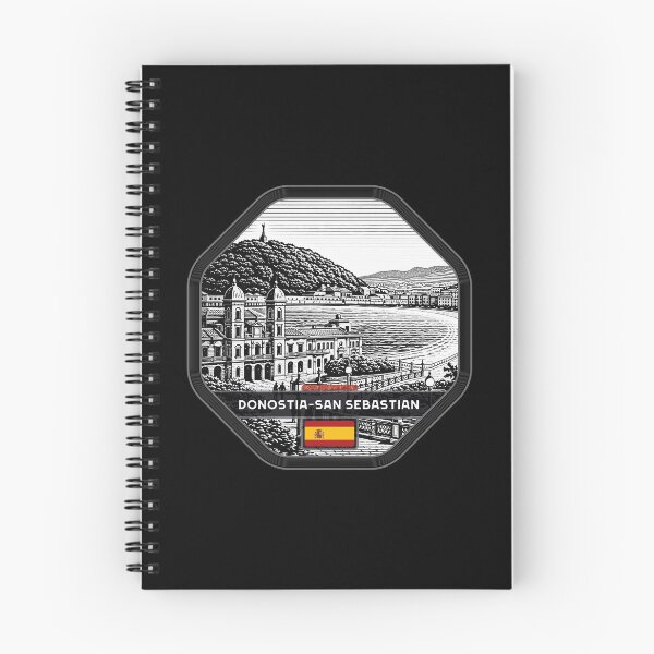 Item preview, Donostia-San Sebastian Spain Linocut Style  designed and sold by Thistle-TShop.