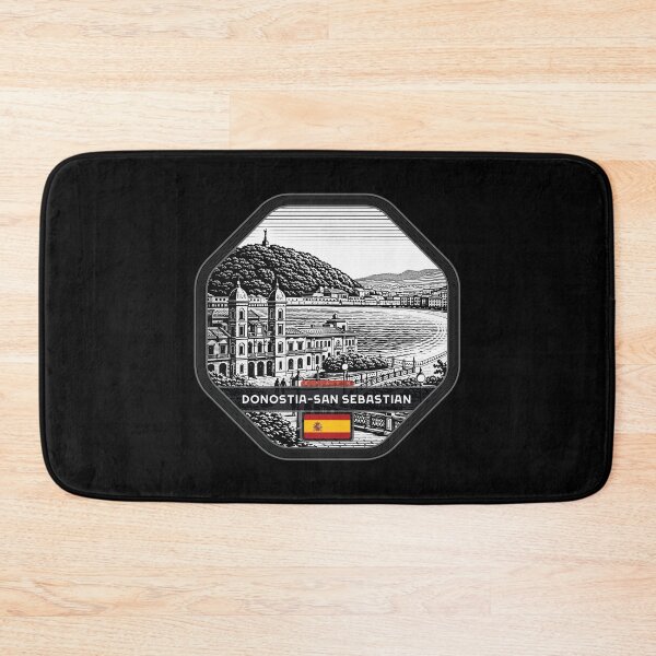 Item preview, Donostia-San Sebastian Spain Linocut Style  designed and sold by Thistle-TShop.