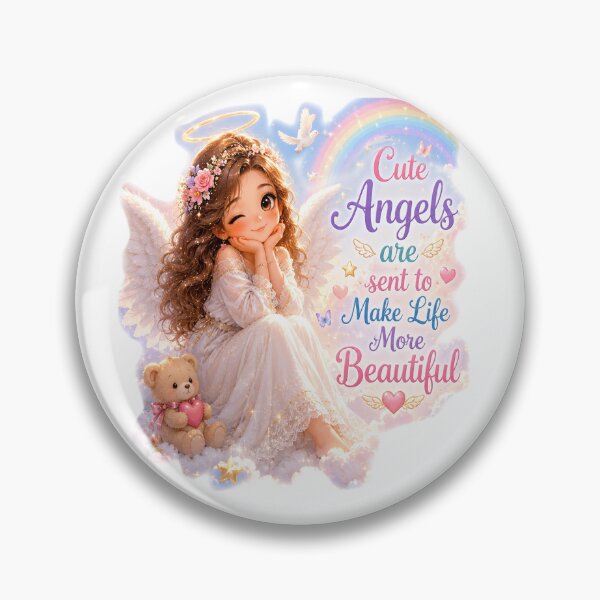 Item preview, Pretty angel under rainbow  designed and sold by Geek4Art.