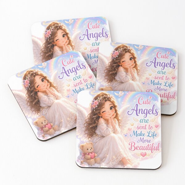 Item preview, Pretty angel under rainbow  designed and sold by Geek4Art.