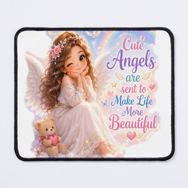 Item preview, Pretty angel under rainbow designed and sold by Geek4Art.