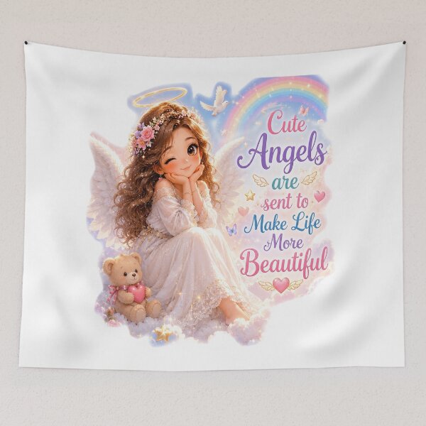 Item preview, Pretty angel under rainbow  designed and sold by Geek4Art.