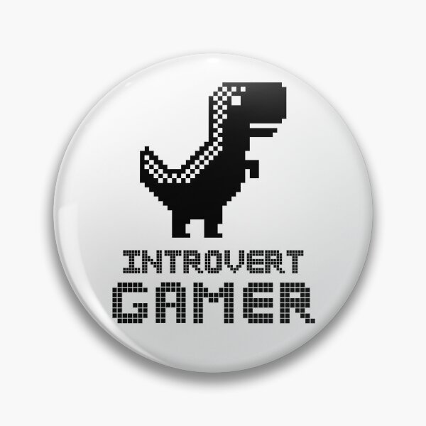 Artikelvorschau, Introvertierter Gamer Pixel Dino Gaming entworfen und verkauft von Chromaluxe.