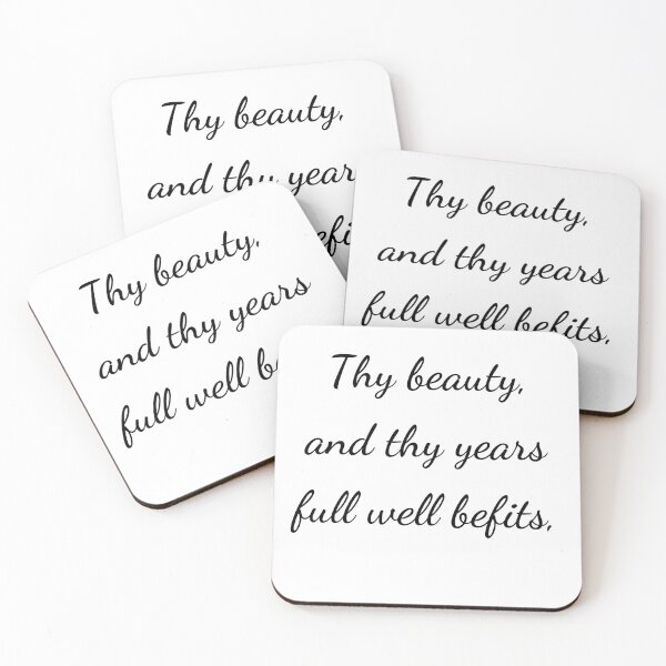 Item preview, "Tu belleza y tus años te sientan de maravilla," - letra negra designed and sold by ariksworld.