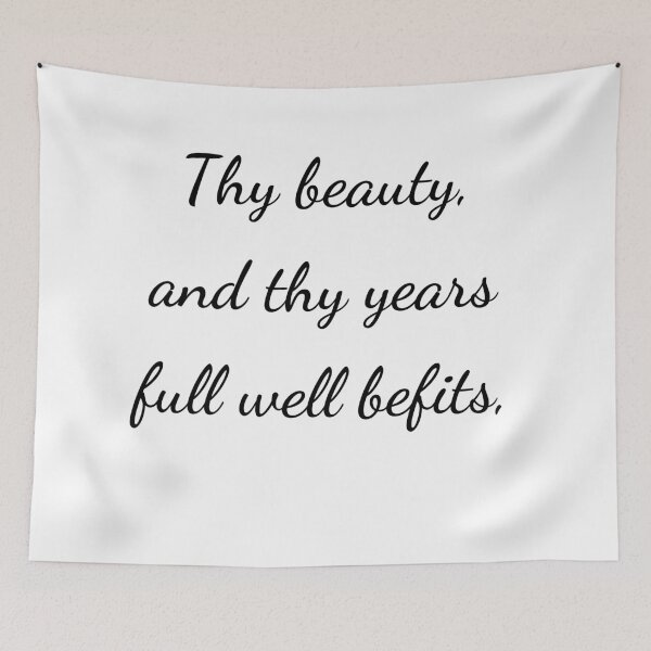 Item preview, "Tu belleza y tus años te sientan de maravilla," - letra negra designed and sold by ariksworld.