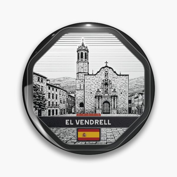 Item preview, El Vendrell Spain Linocut Style  designed and sold by Thistle-TShop.
