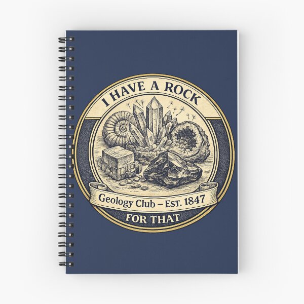 Item preview, I Have a Rock for That Geology Club Vintage Badge designed and sold by CalmCapy Co.