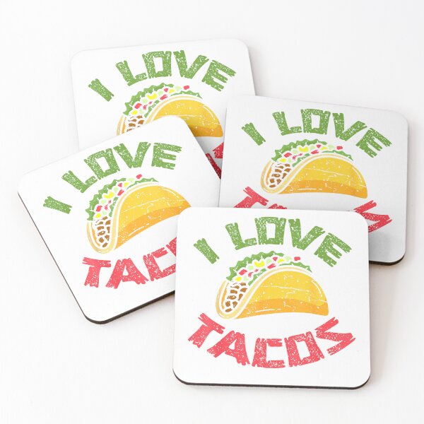 Item preview, I Love Tacos Mexican Fast Food Cinco De Mayo Taco T-Shirt designed and sold by Badriiiii.