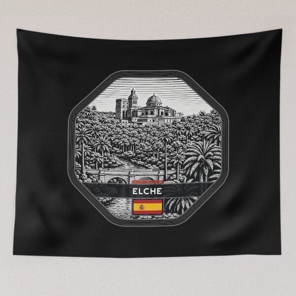 Item preview, Elche Spain Linocut Style  designed and sold by Thistle-TShop.