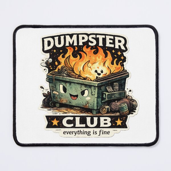 Item preview, Dumpster Fire Club – Everything is Fine designed and sold by AndrewYoko.