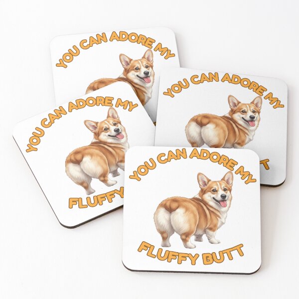 Item preview, You Can Adore My Fluffy Butt – Funny Golden Corgi Meme designed and sold by DailyStruggleCo.