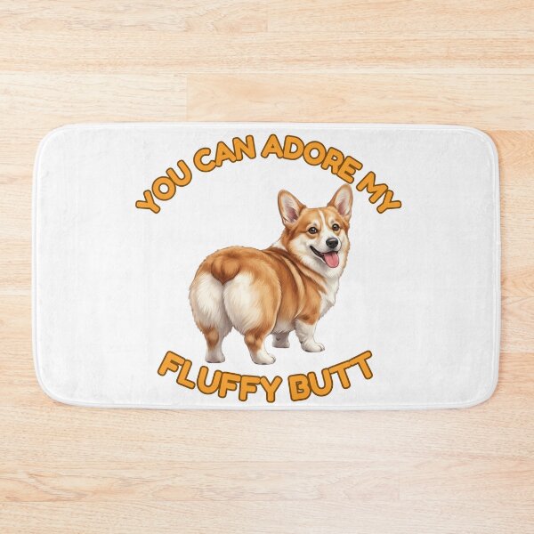 Artikelvorschau, Du kannst meinen flauschigen Hintern lieben – Lustiges Golden-Corgi-Meme entworfen und verkauft von DailyStruggleCo.